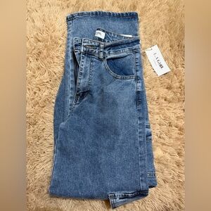 LA Girl Classic Blue High-Rise Straight Leg Jeans